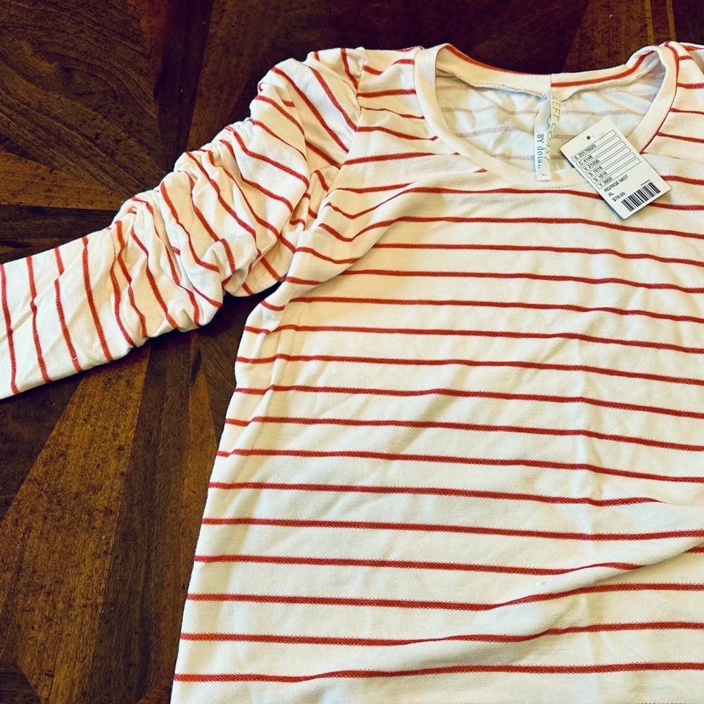 🆕🔖 Dolan Left Coast | Red and White Stripe Top | Size XL | NWT!